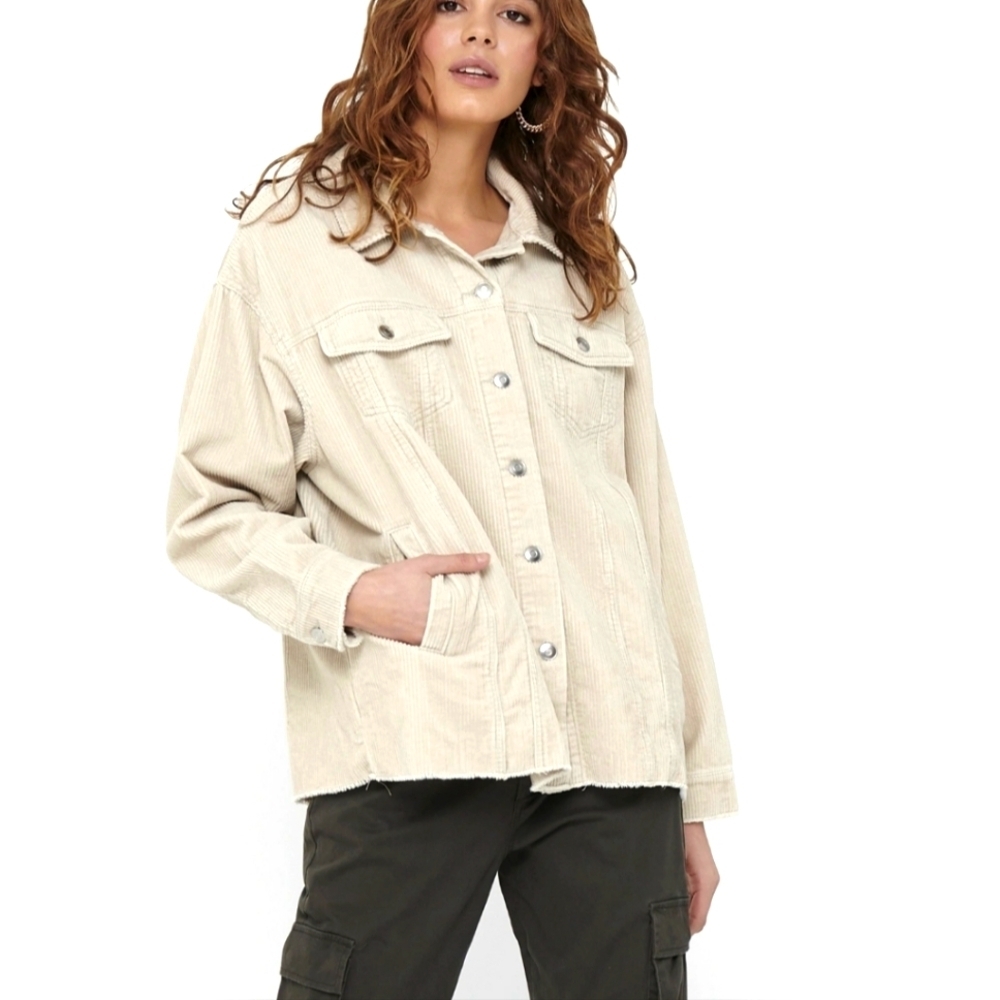 ONLBITTEN Longline Shacket 100% Cotton Corduroy - Picture 4 of 10